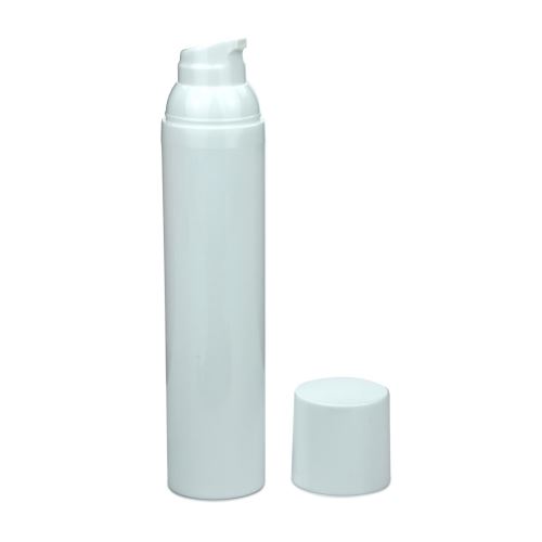 Plastová lahvička airless bílá, 100 ml
